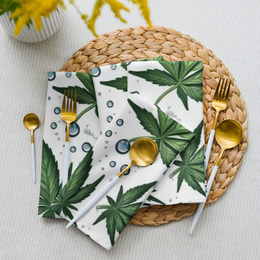 Weed leaf Cloth napkin set