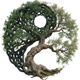 yin yang tree logo